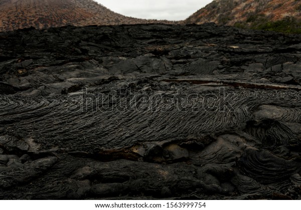 lava field\
landscape in Galapagos Islands,\
Ecuador