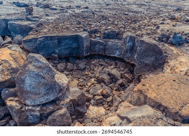 Lava Fields and Pacific Ocean View from Hawaii’s Big Island, USA – Volcanic Coastline Landscape