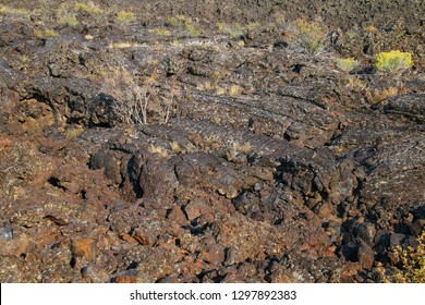 Lava Flow Field In Craters Of The Moon National Monument, Idaho, USA. The Monument Represents One Of The Best-preserved Flood Basalt Areas In The Continental US.