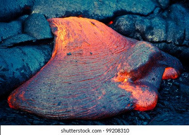 Lava Flow At Hawaii Volcano National Park