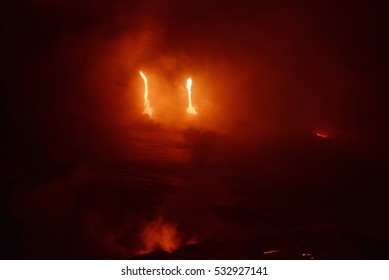 Lava flow at night from Big Island, Hawaii - Powered by Shutterstock