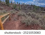 Lava Flow Trail Fenceline at Sunset Crater AZ