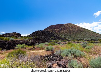 Lava Flows And An Ancient Cinder Cone Volcano Near St. George Utah