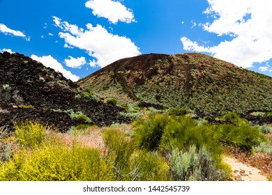 Lava Flows And An Ancient Cinder Cone Volcano Near St. George Utah