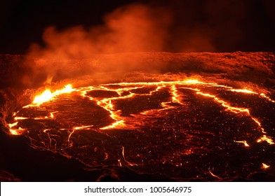 Lava Lake In Ethiopia