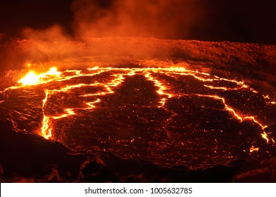 Lava Lake Of The Volcano