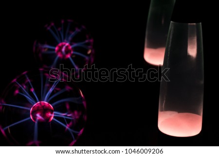 Lava lamp. Abstract isolated composition
