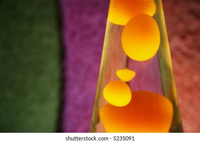 Lava Lamp With Yellow Contents.