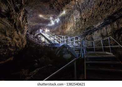 Lava River Cave In Central Oregon Near Bend