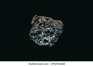 Lava Rock Isolated On A Black Background