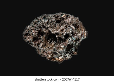 Lava Rock Isolated On A Black Background