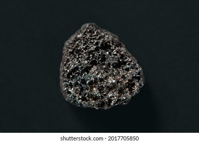 Lava Rock Isolated On A Black Background