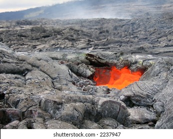 Lava Skylight In Hawaii Volcanoes National Park