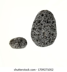 Lava Stones Isolated On White Background