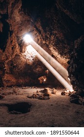 Lava Tube Cave In Mojave Desert