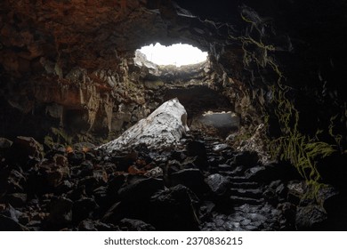 The Raufarhólshellir Lava Tunnel in Iceland - Powered by Shutterstock