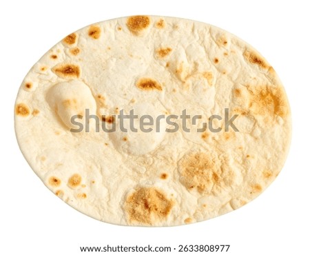 Lavash bread isolated on transparent background highlighting its texture, perfect for food related projects