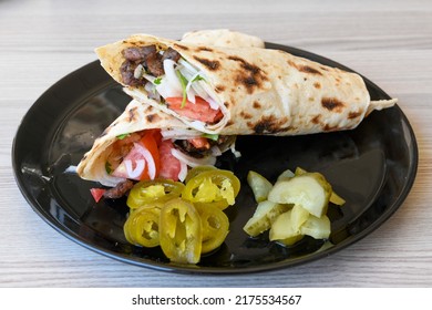 Lavash Doner Kebab Doner Durum Shawarma Stock Photo 2175534567 ...