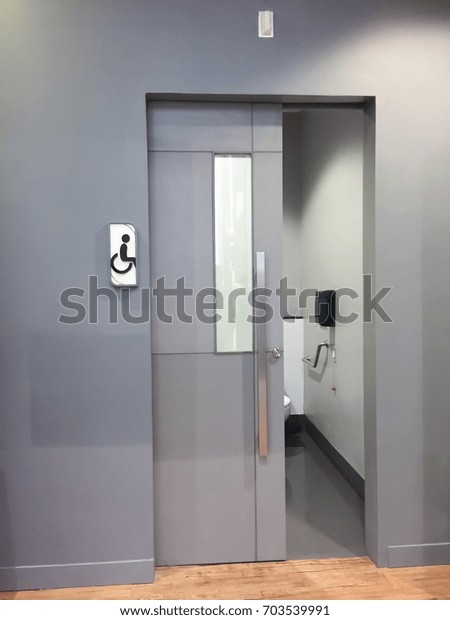 Lavatory Door Safety Sign Restroom Public Stock Photo Edit Now