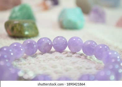 Lavender Amethyst Bracelet 10 Mm.