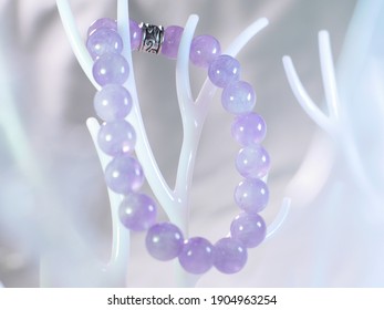 Lavender Amethyst Bracelet 10 Mm.