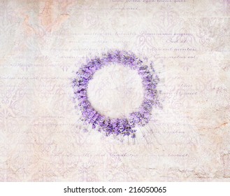 Lavender Circle Wreath In Provence Style.