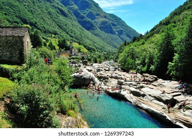 Lavertezzo, a small town in Canton Tichino, Switzerland - Shutterstock ID 1269397243