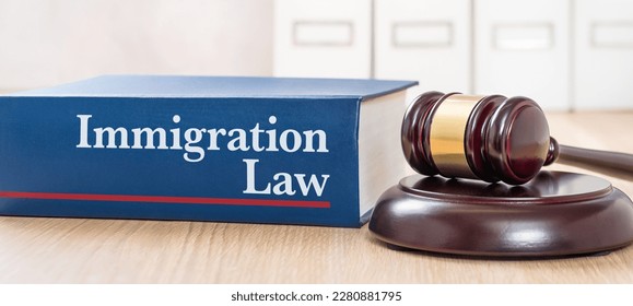 A law book with a gavel - Immigration law - Shutterstock ID 2280881795