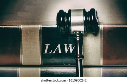 Law Or Law Books And Gavel 