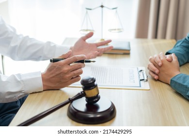 Law Consultancy Concept A Male Lawyer Finding Out Some Vague Information On The Contact And Asking For More Explanation