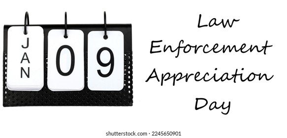 Law Enforcement Appreciation Day - January 9 - USA Holiday - L.E.A.D. - Shutterstock ID 2245650901