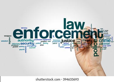 Law Enforcement Word Cloud Concept