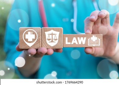 Law Health Concept. Legal Healthcare. Medical Justice.