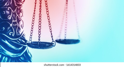 Law And Order, Legal Symbol The Scales Of Justice.                  