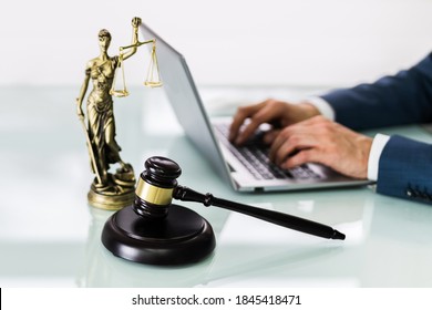 Law Tech Concept. Online Legal Business And Justice