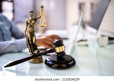 Law Tech Concept. Online Legal Business And Justice