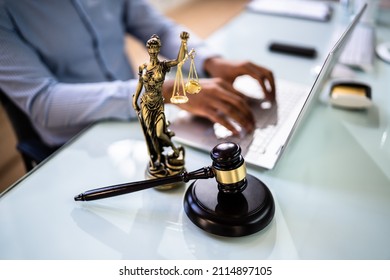 Law Tech Concept. Online Legal Business And Justice