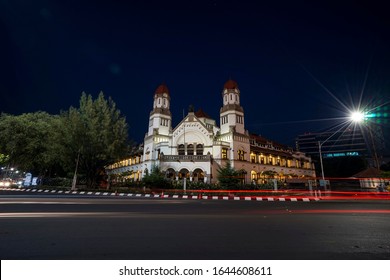 Lawang Sewu atmosphere in the city of Semarang at night on 9 February 2020