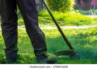 Lawn Care Maintenance Professional Grass Cutting Stock Photo 1708952608 ...