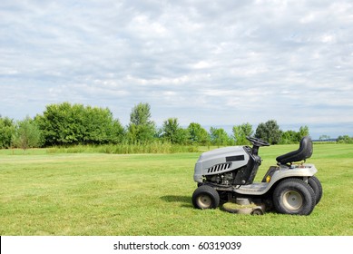 lawn with lawn mower