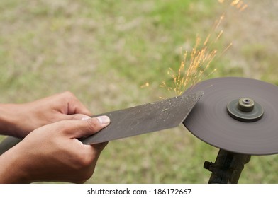 Lawn Mower Blade Sharpening.