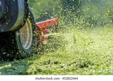 lawnmower at work - Shutterstock ID 452822464