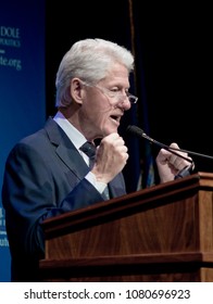 Lawrence, Kansas, USA, November 23, 2015
Former President William Jefferson Clinton Is Awarded The Robert J. Dole Institute Of Politics Leadership Prize. 