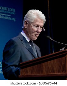 Lawrence, Kansas, USA, November 23, 2015
Former President William Jefferson Clinton Is Awarded The Robert J. Dole Institute Of Politics Leadership Prize. 