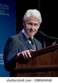 Lawrence, Kansas, USA, November 23, 2015
Former President William Jefferson Clinton Is Awarded The Robert J. Dole Institute Of Politics Leadership Prize. 