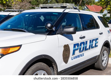 Lawrence, Kansas, USA - October 1, 2020: Lawrence police department vehicle