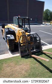 Lawrenceville, Ga  USA - 05 23 20: Industrial Forklift Front View JCB 525-60 