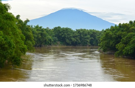 Lawu Mountain View From Bengawan Solo River