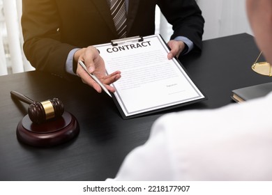 Lawyer are advising clients about the legal matters, justice process and law, attorney, concept. - Shutterstock ID 2218177907
