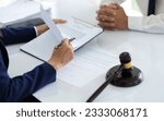 Lawyer and client negotiation in legal judgement consulting.